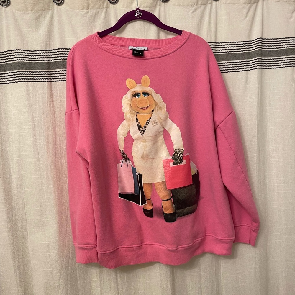 miss piggy sweatshirt zara